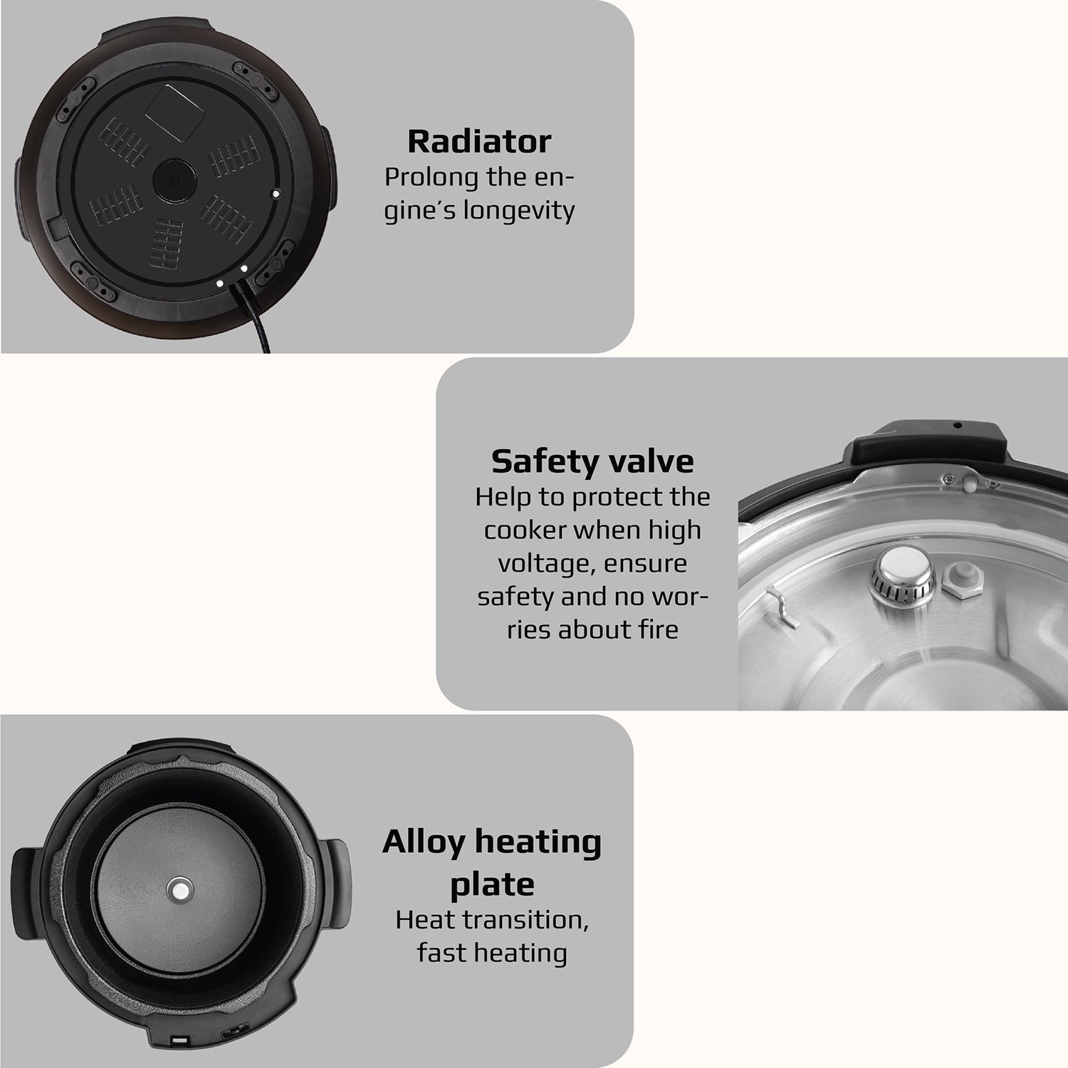 OLIVO PC60 Multifunctional Electric Pressure Cooker - 16 Preset Modes - Capacity 6L – Power 1000W