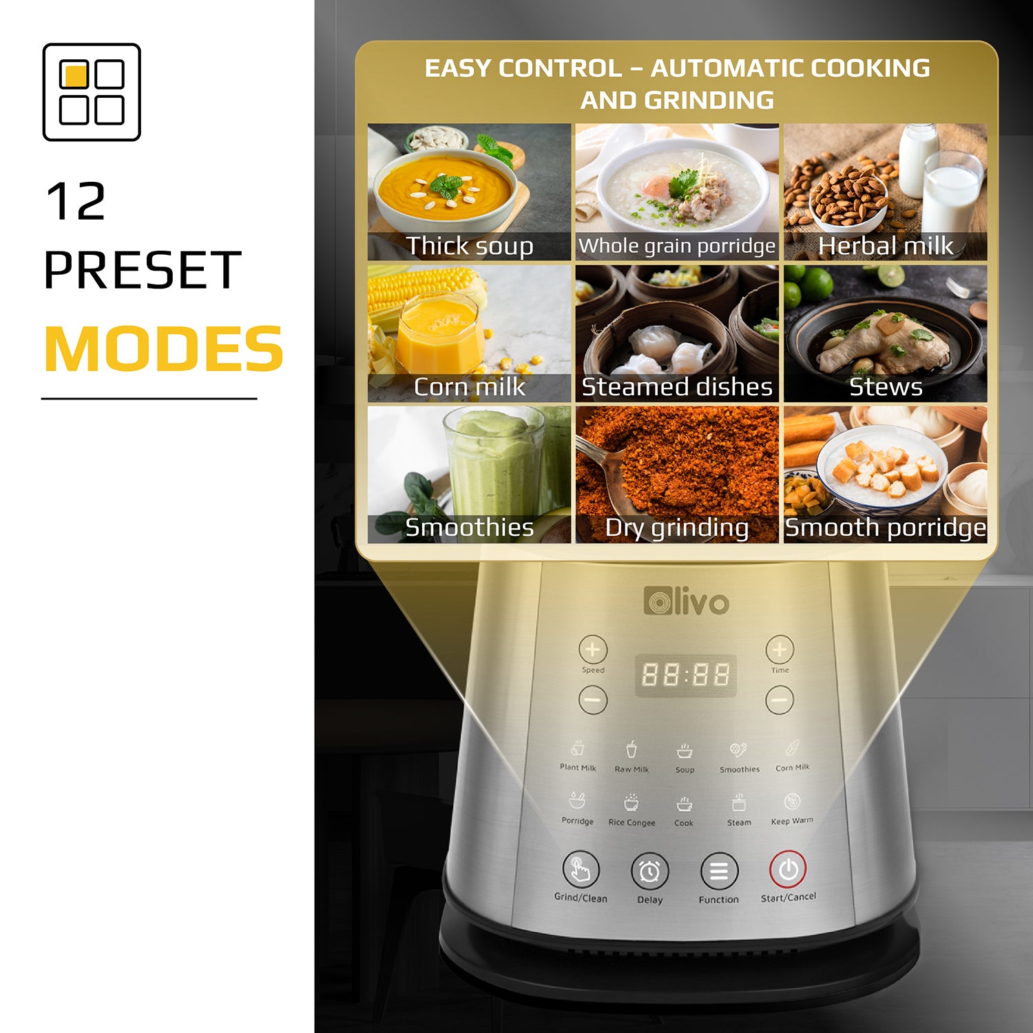 ミルミル OLIVO X20 Nut Milk Maker- Cooking Nut Milk, Grinding Nut Milk, Making