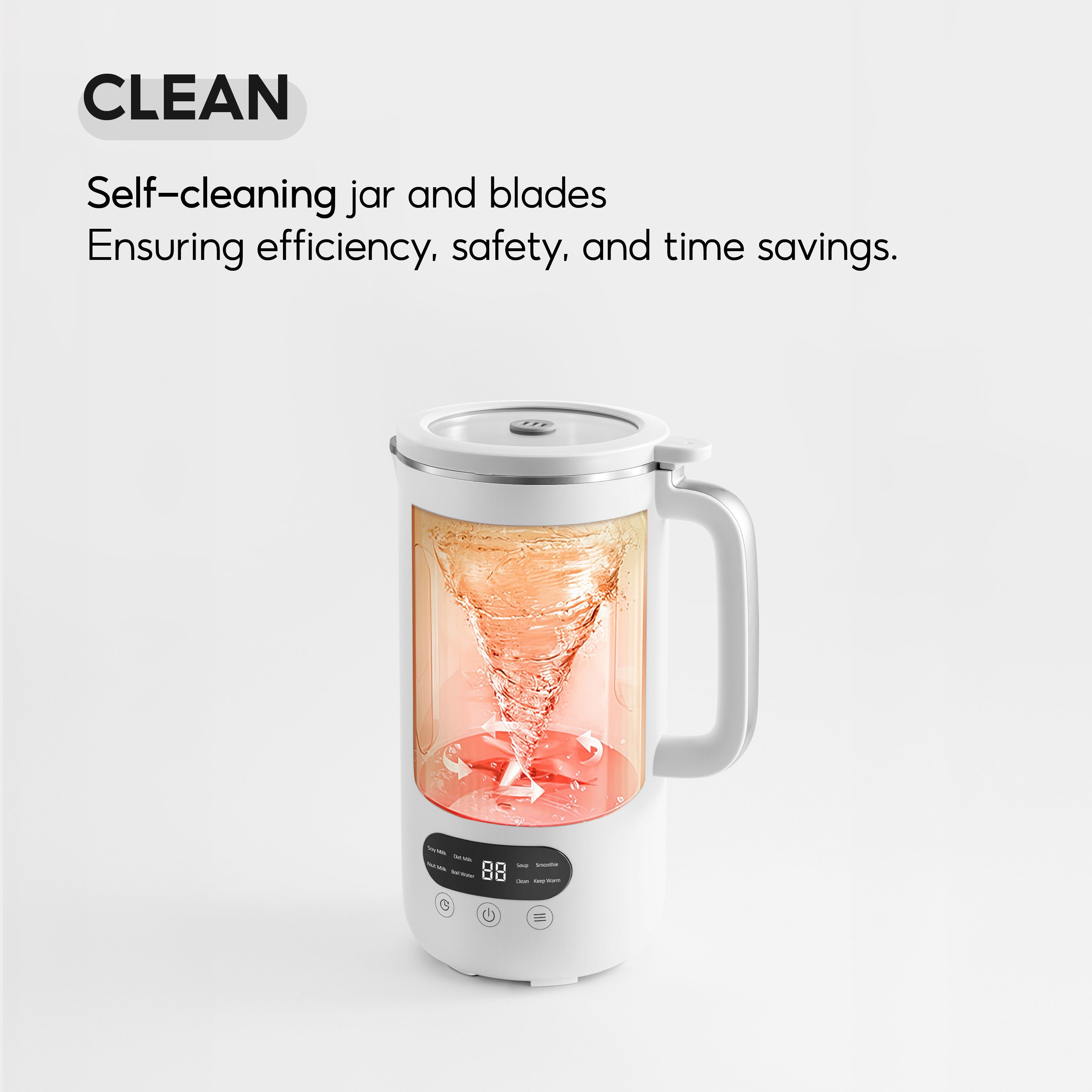 OLIVO CB1000 Automatic Nut Milk Maker - Almond, Cashew, Soy & Oat Milk Maker - Smoothie Blender - Soup Maker, 35 Oz, 9 Functions, 304 Stainless Steel, Safety Sensor, Spill-Proof, Easy to Use