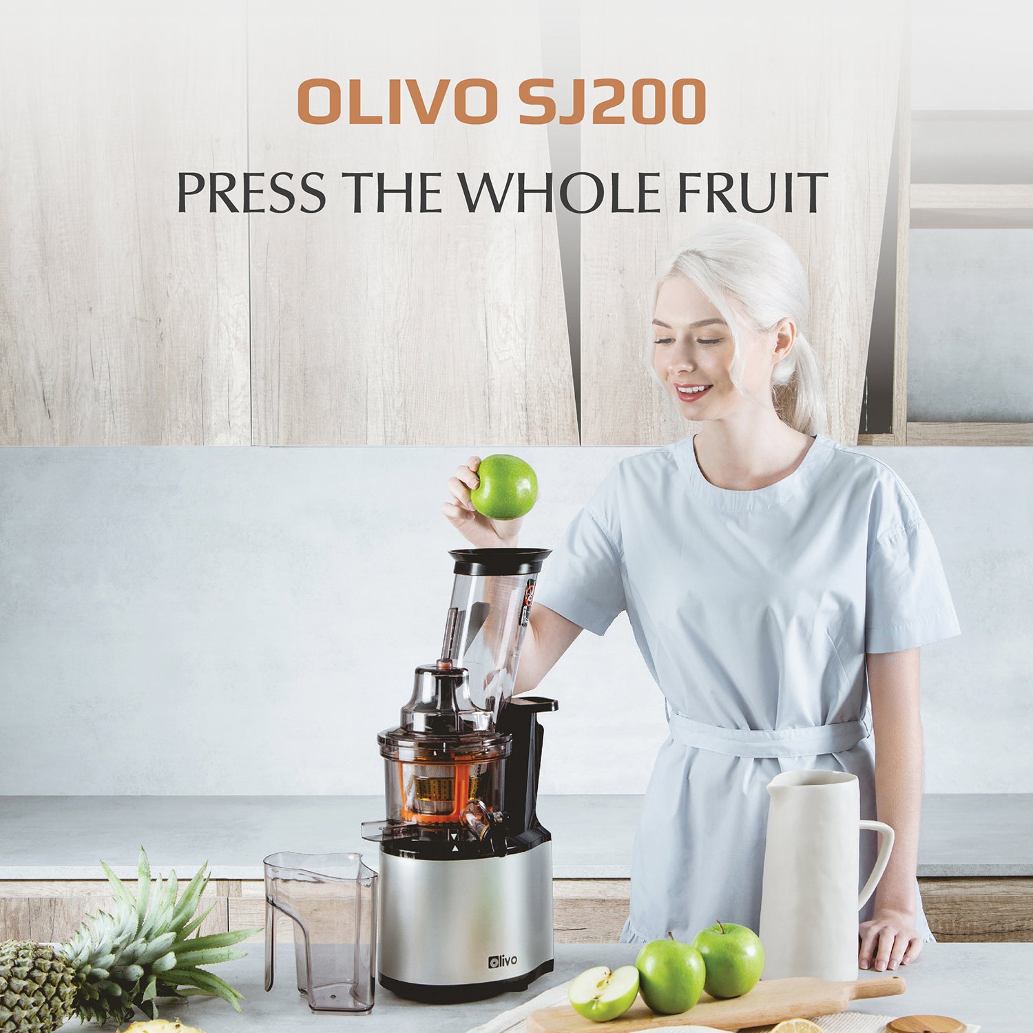 OLIVO SJ200 Multifunction Slow Juicer - Squeeze Out Up To 98% - Slow S