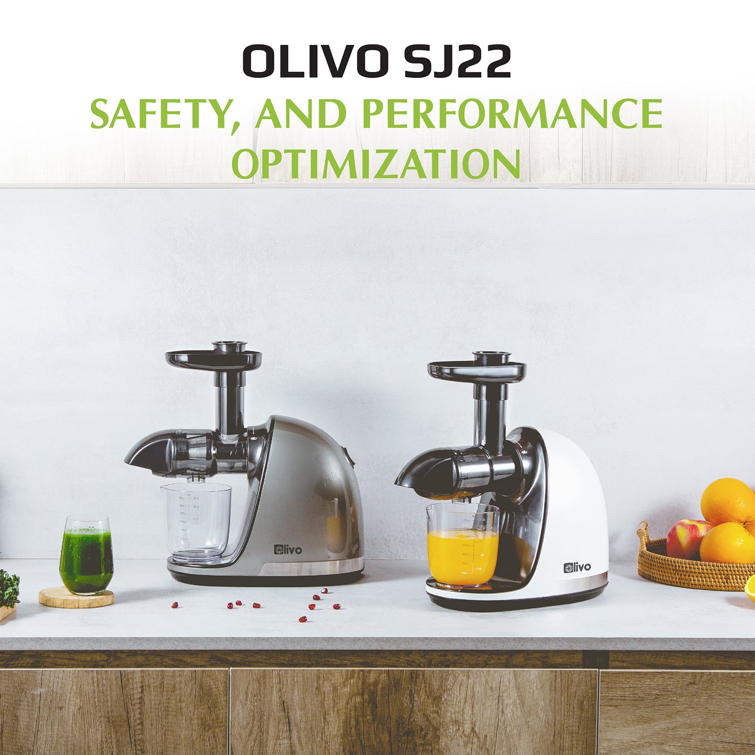 OLIVO SJ22 Horizontal Slow Juicer - Squeeze Vegetables Without Worryin