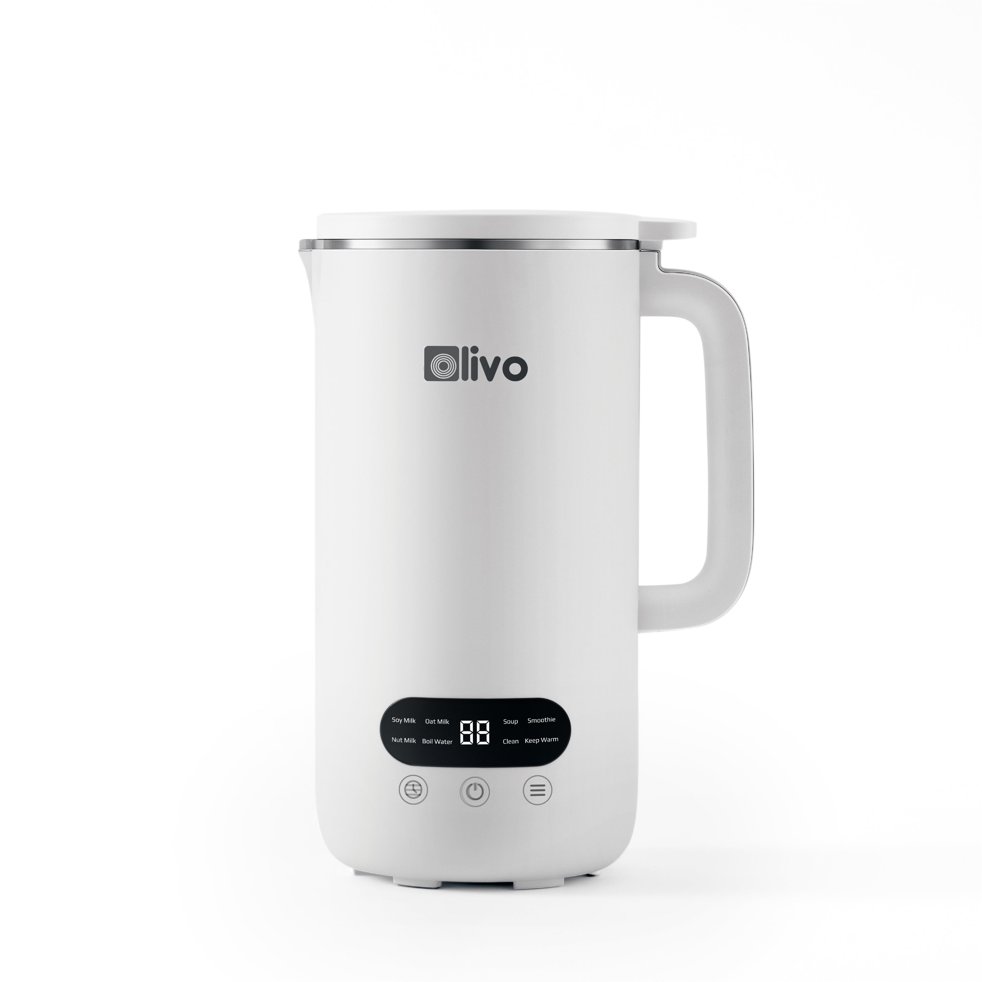 OLIVO CB1000 Automatic Nut Milk Maker - Almond, Cashew, Soy & Oat Milk Maker - Smoothie Blender - Soup Maker, 35 Oz, 9 Functions, 304 Stainless Steel, Safety Sensor, Spill-Proof, Easy to Use