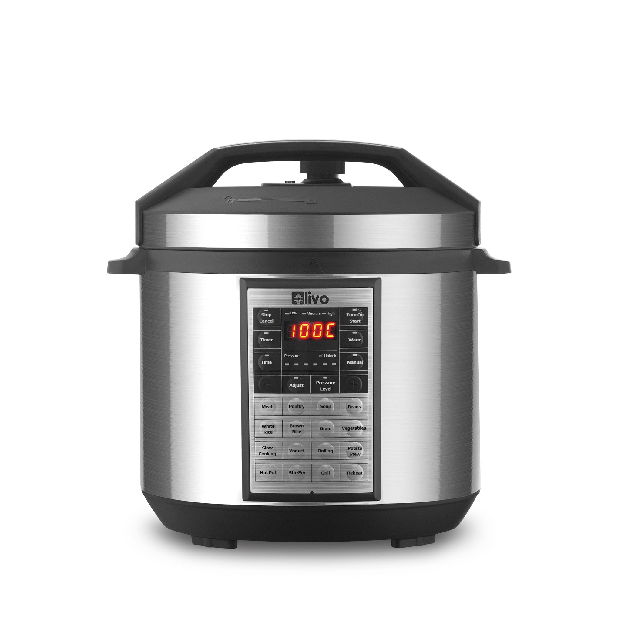 OLIVO PC60 Multifunctional Electric Pressure Cooker - 16 Preset Modes - Capacity 6L – Power 1000W
